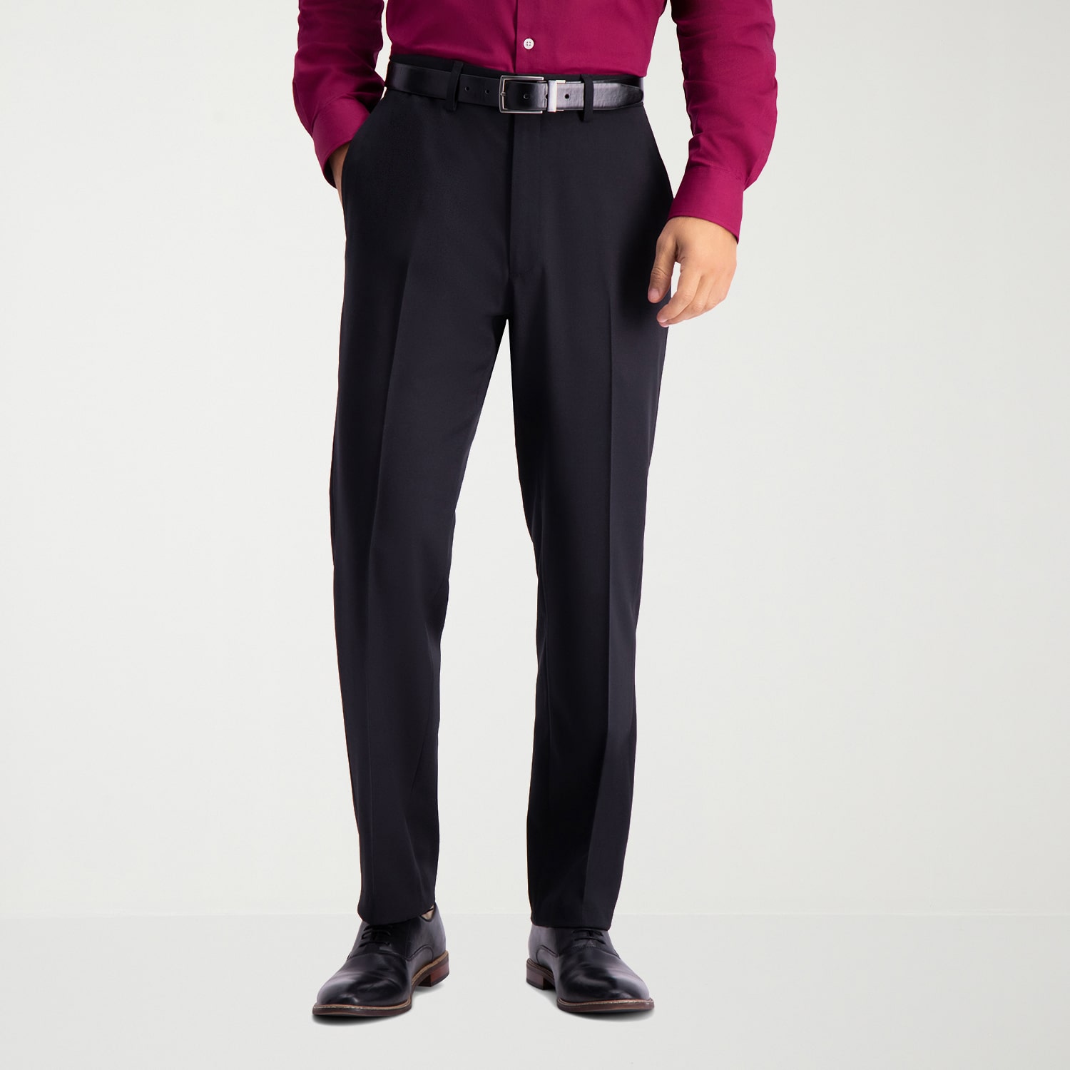 Haggar Travel Performance Tailored Mens STRETCH FABRIC Modern Fit Flat Front Suit Pant