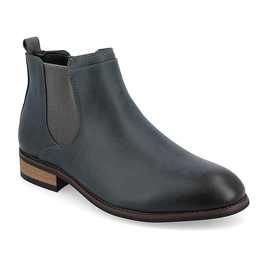 Vance Co Mens Landon Stacked Heel Chelsea Boots