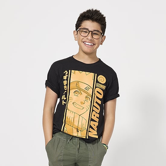 Little & Big Kid Boys Crew Neck Short Sleeve Regular Fit Naruto Graphic T-Shirt