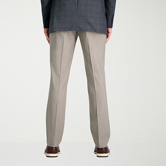 Haggar JMH Mens Comfort Waistband Straight Fit Dress Flat Front Pant