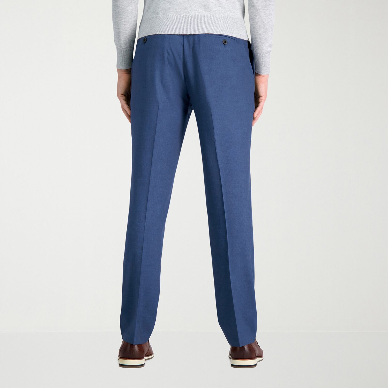 Haggar JMH Mens Comfort Waistband Straight Fit Dress Flat Front Pant