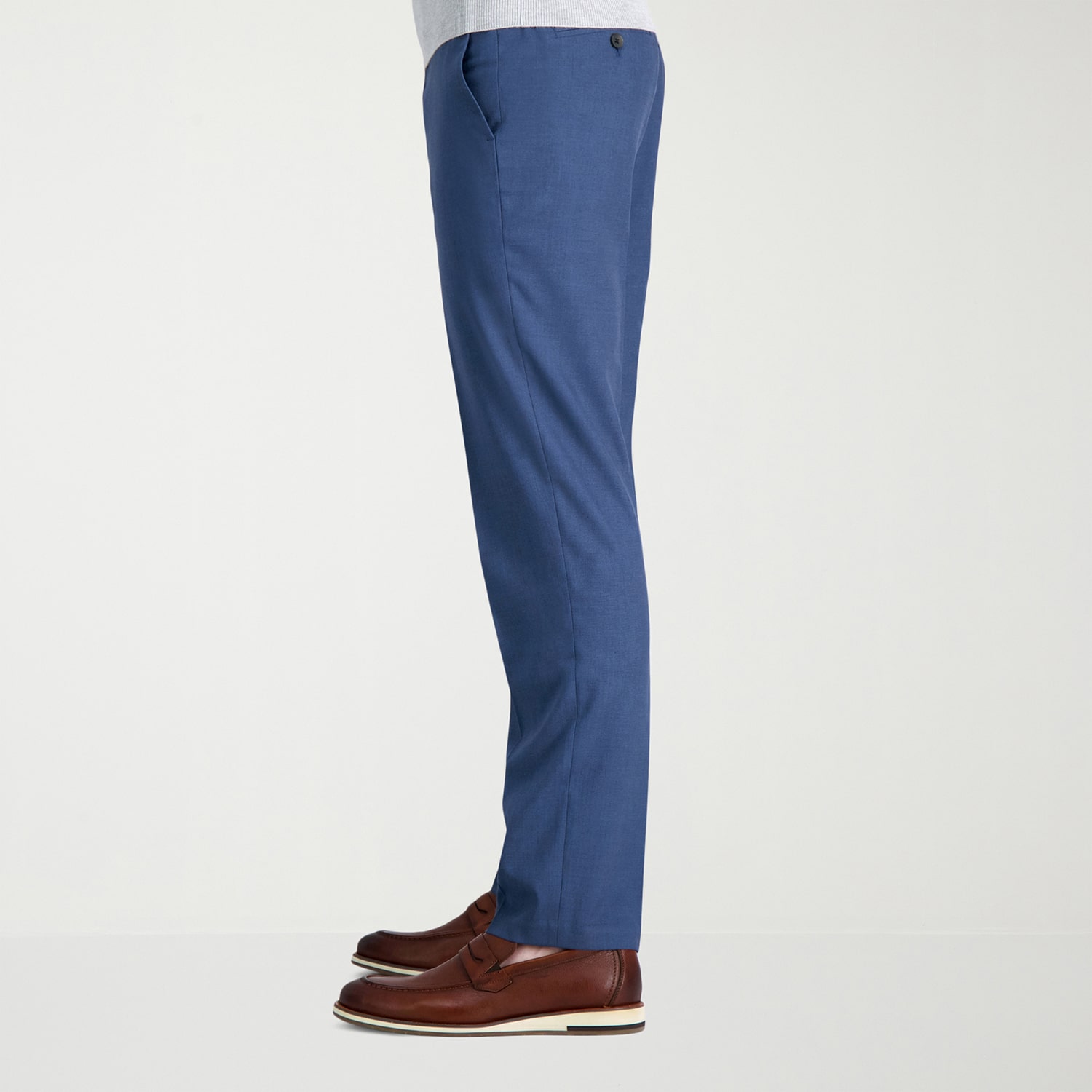 Haggar JMH Mens Comfort Waistband Straight Fit Dress Flat Front Pant