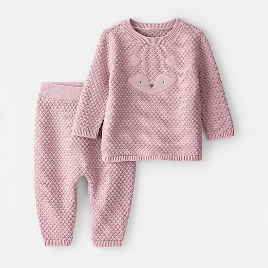 Carter's Baby Girls Knit 2-pc. Pant Set