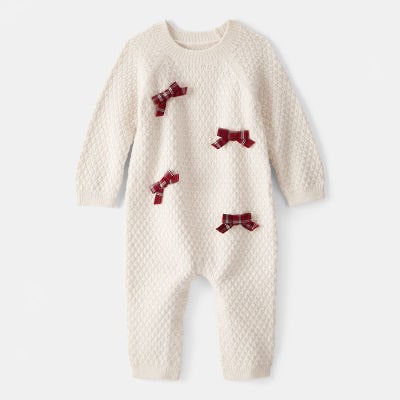 Carter's Baby Girls Round Neck Long Sleeve Jumpsuit