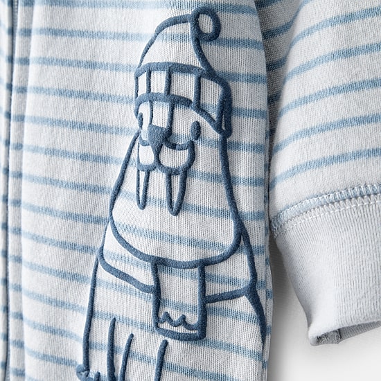 Carter's Otter Print Baby Unisex Striped Sleep and Play