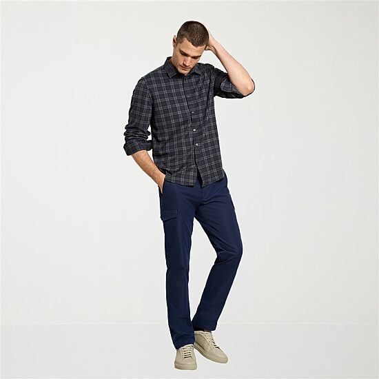 Van Heusen Performance Mens Long Sleeve Slim Fit Button-Down Shirt