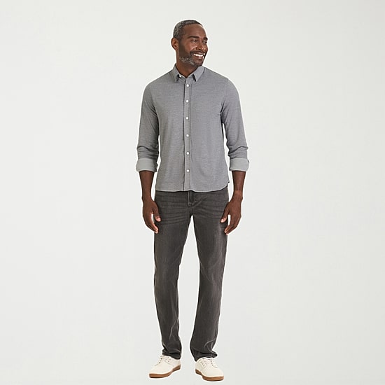 Van Heusen Mens Long Sleeve Classic Fit Button-Down Shirt