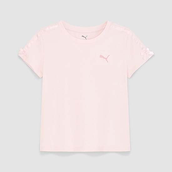 PUMA Big Kid Girls Crew Neck Short Sleeve Regular Fit Graphic T-Shirt