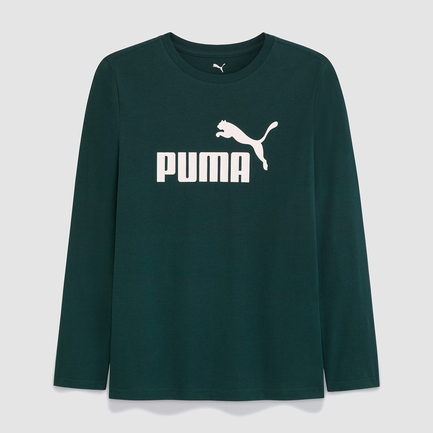PUMA Big Kid Boys Crew Neck Long Sleeve Regular Fit Graphic T-Shirt