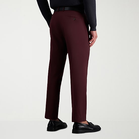 Haggar JMH Tailored Diamond Weave Mens Stretch Fabric Modern Fit Flat Front Suit Pant