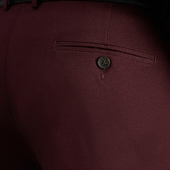 Haggar JMH Tailored Diamond Weave Mens Stretch Fabric Modern Fit Flat Front Suit Pant