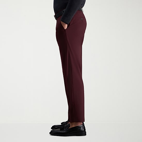 Haggar JMH Tailored Diamond Weave Mens Stretch Fabric Modern Fit Flat Front Suit Pant
