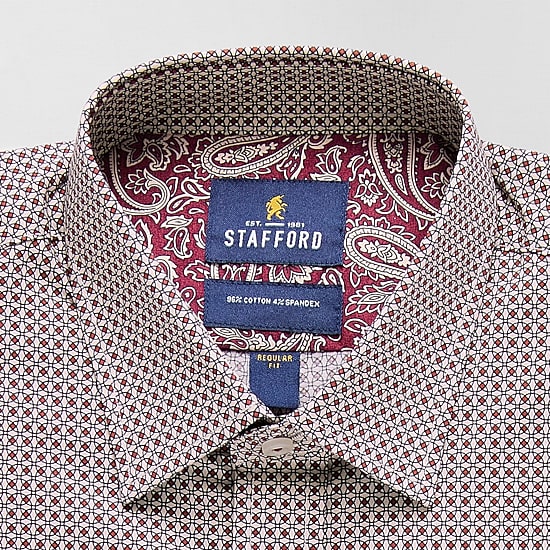 Stafford Mens Regular Fit Long Sleeve Dress Shirt