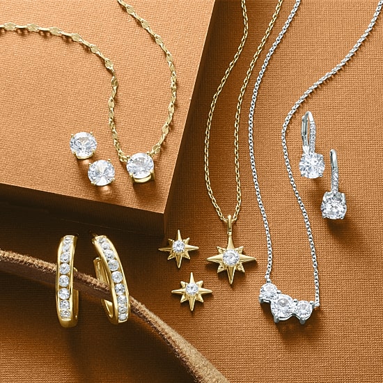 Yes, Please! Womens Lab Created White Sapphire Sterling Silver 2-pc. Jewelry Set
