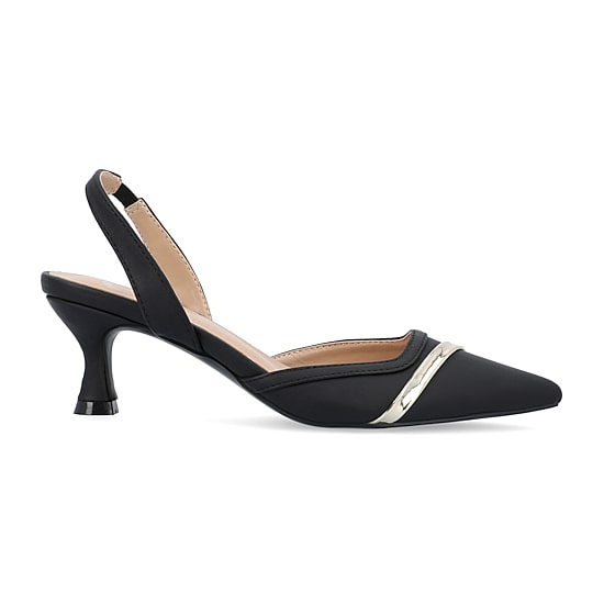 Journee Collection Nellia Womens Pointed Closed Toe Kitten Heel Pumps