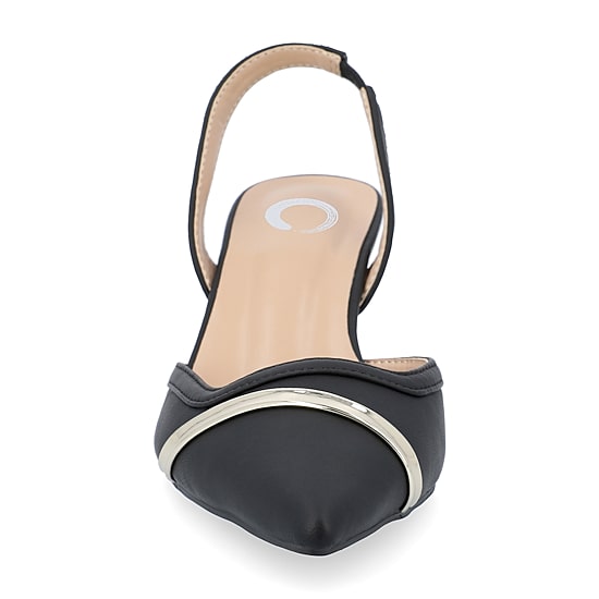 Journee Collection Nellia Womens Pointed Closed Toe Kitten Heel Pumps