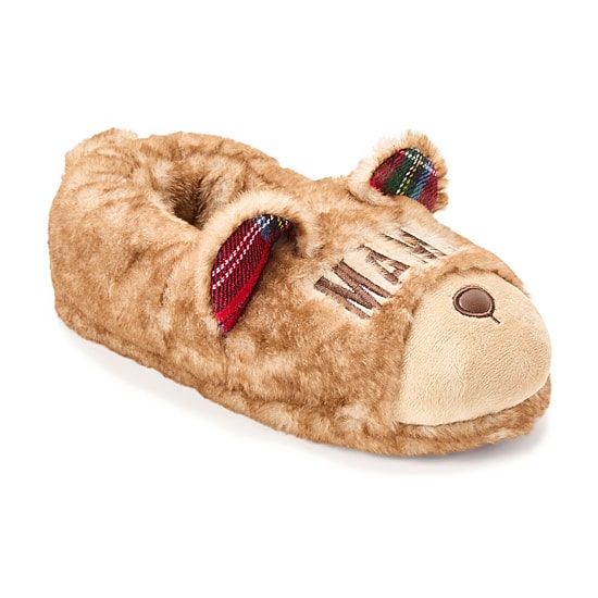 Dearfoams Mama Bear Closed Back Womens Slip-On Slippers