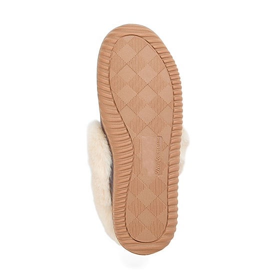 Dearfoams Doreen Genuine Suede Clog With Prayer Seam Womens Slip-On Slippers