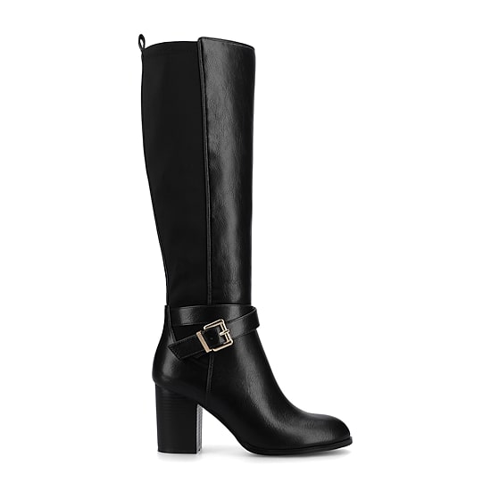 Journee Collection Womens Stacked Heel Dress Boots