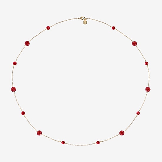 Monet Jewelry Station Womens Glass 34 Inch Strand Necklace