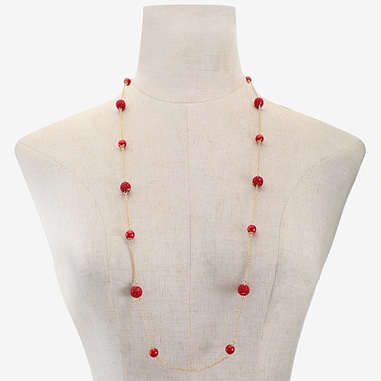 Monet Jewelry Station Womens Glass 34 Inch Strand Necklace