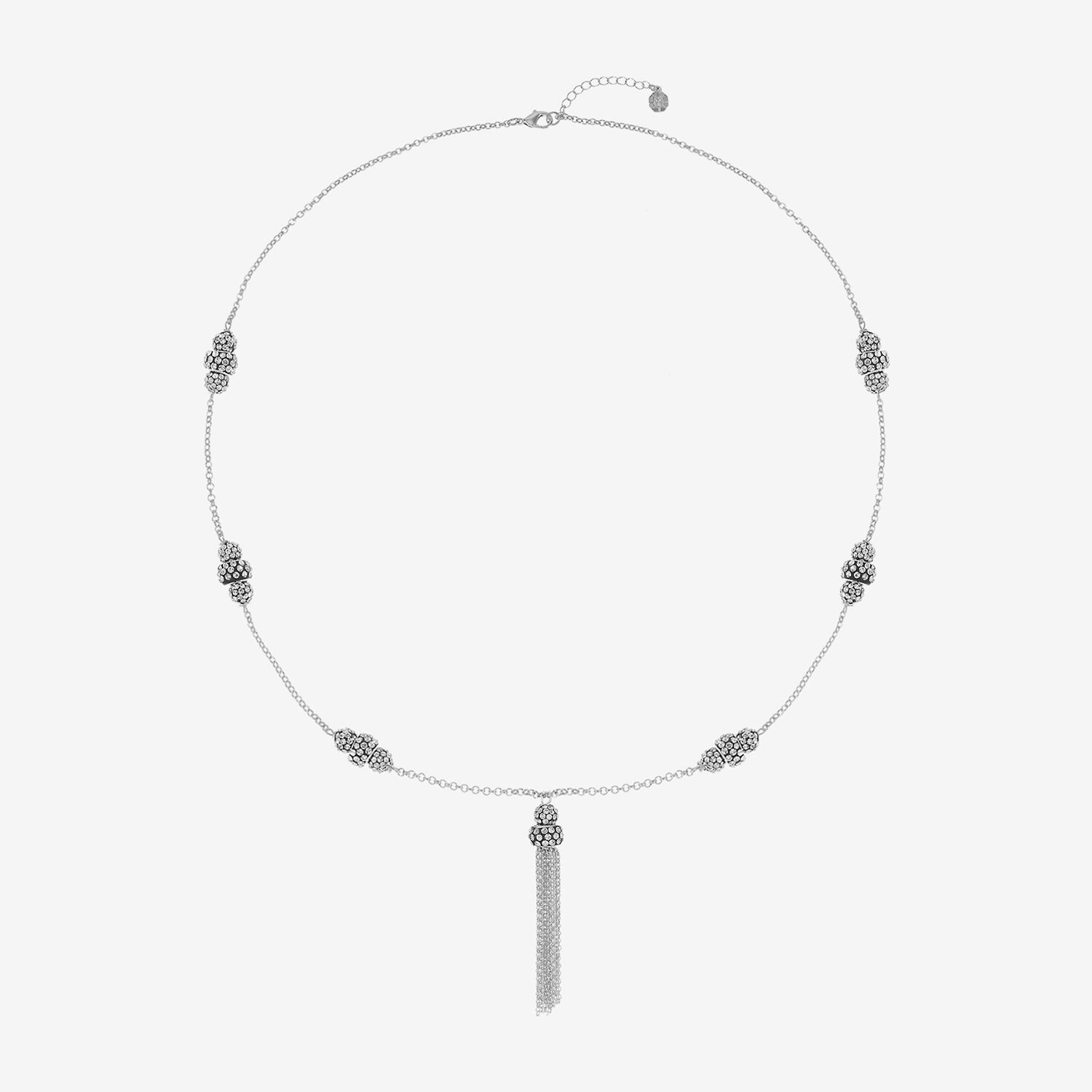 Monet Jewelry Station Tassel Womens Glass Round 31 Inch Pendant Necklace