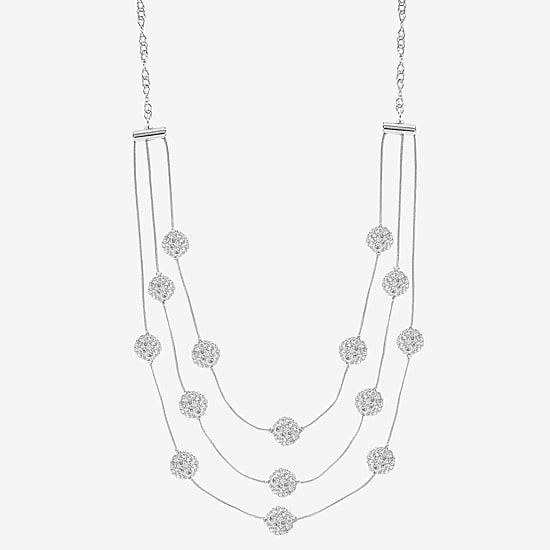 Monet Jewelry Multi Layer Womens Glass 18 Inch Strand Necklace