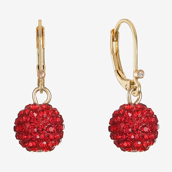 Monet Jewelry Womens Glass Round Drop Earrings