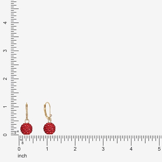 Monet Jewelry Womens Glass Round Drop Earrings