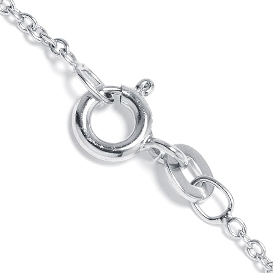 Silver Treasures Sterling Silver Cubic Zirconia Cross Pendant Necklace