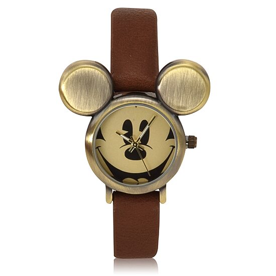 Disney Mickey Mouse Brown Bracelet Unisex Watch-Mk5250jc