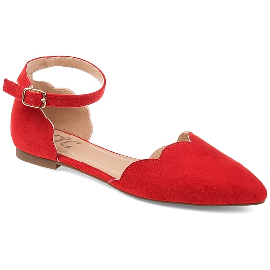 Journee Collection Womens Lana Ballet Flats Buckle Pointed Toe