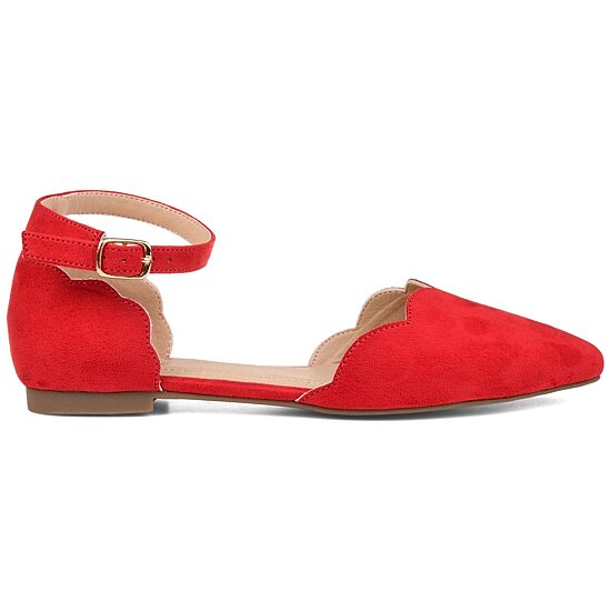 Journee Collection Womens Lana Ballet Flats Buckle Pointed Toe