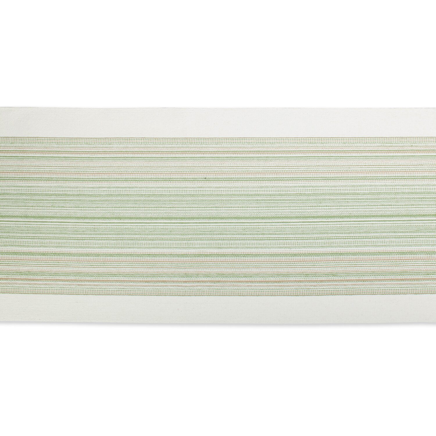 Design Imports Striped Fringe Ribbed Table Runner