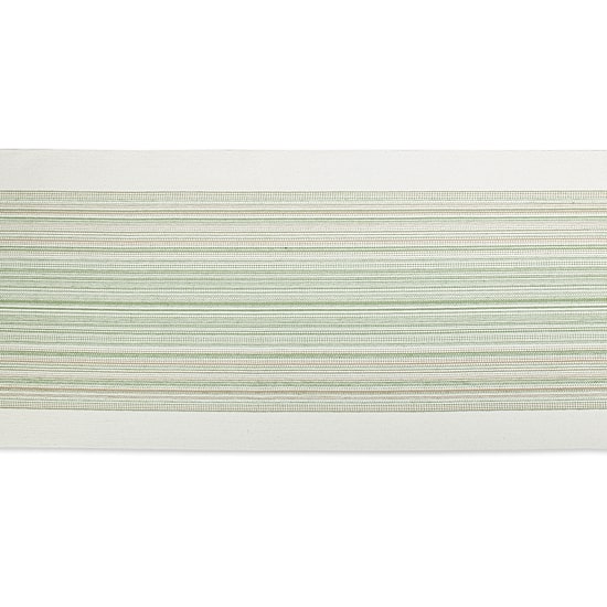 Design Imports Striped Fringe Ribbed Table Runner