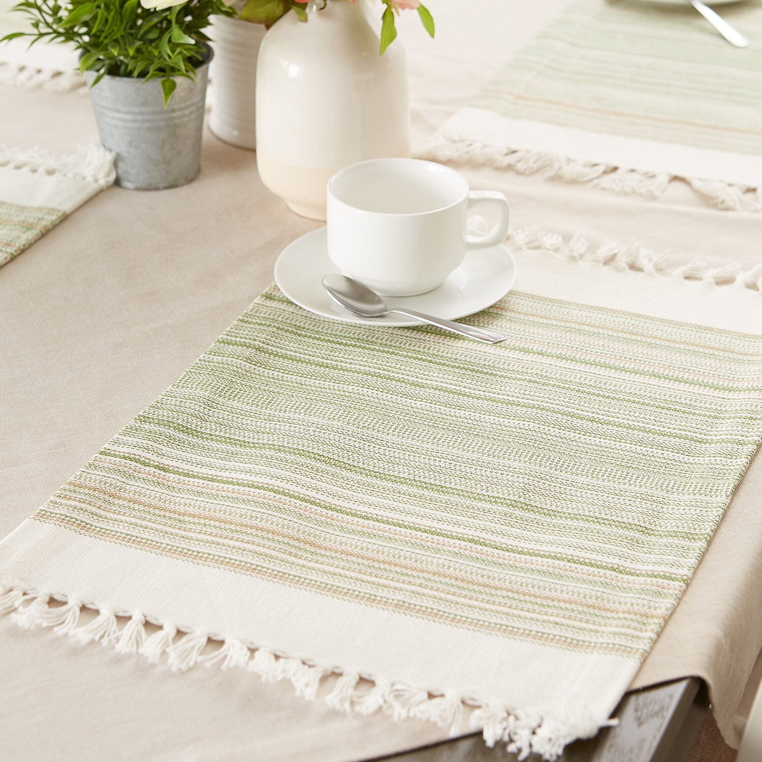 Design Imports Striped Fringed 6-pc. Placemat