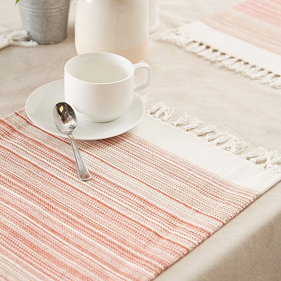 Design Imports Striped Fringed 6-pc. Placemat