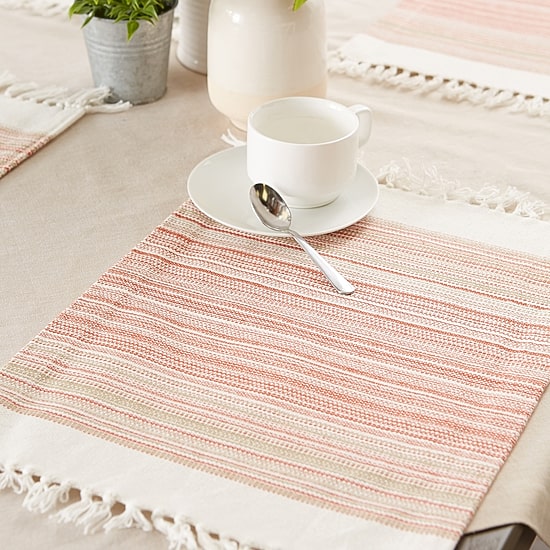 Design Imports Striped Fringed 6-pc. Placemat