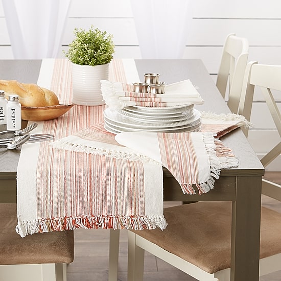 Design Imports Striped Fringed 6-pc. Placemat