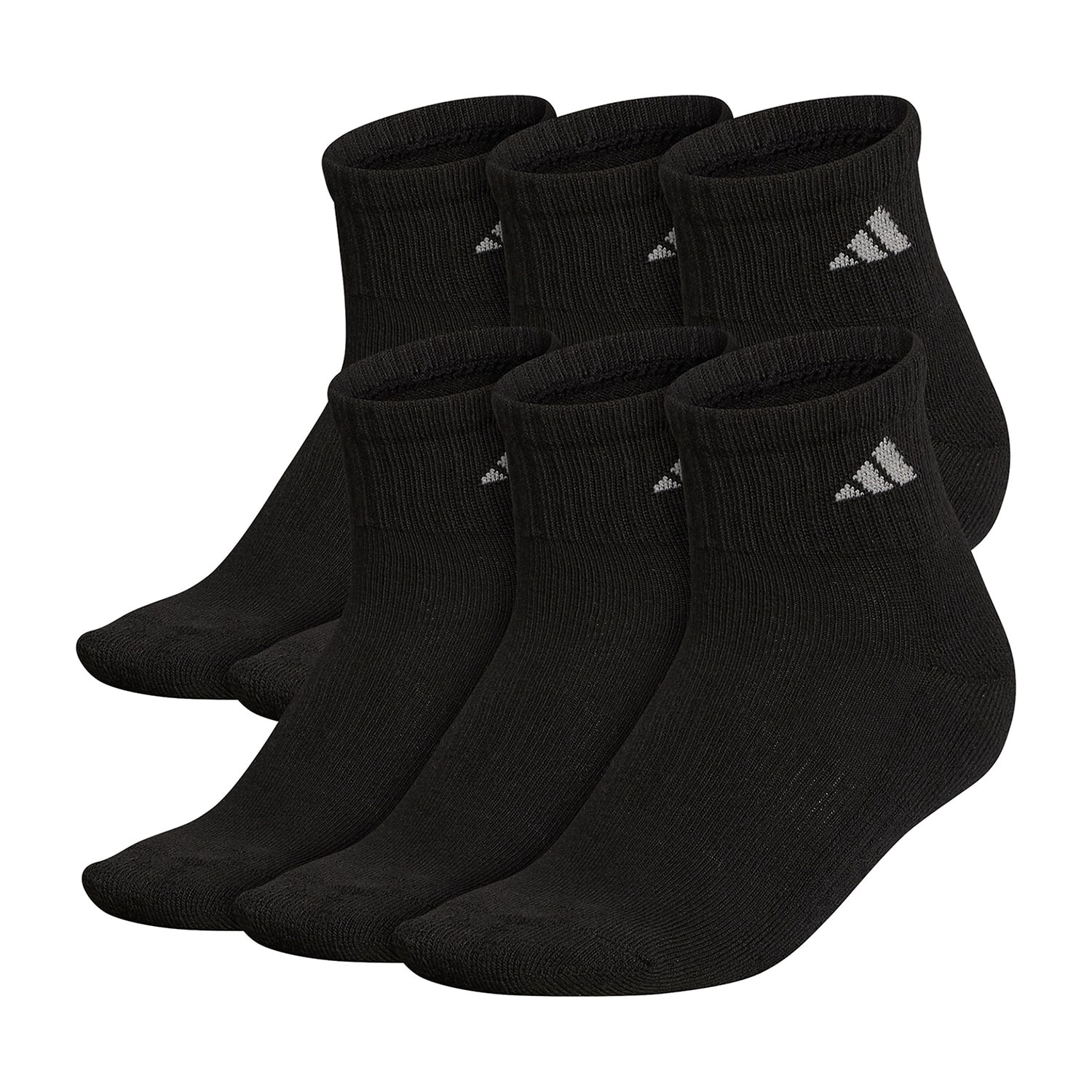 adidas Cushioned Womens 6 Pair Quarter Ankle Socks