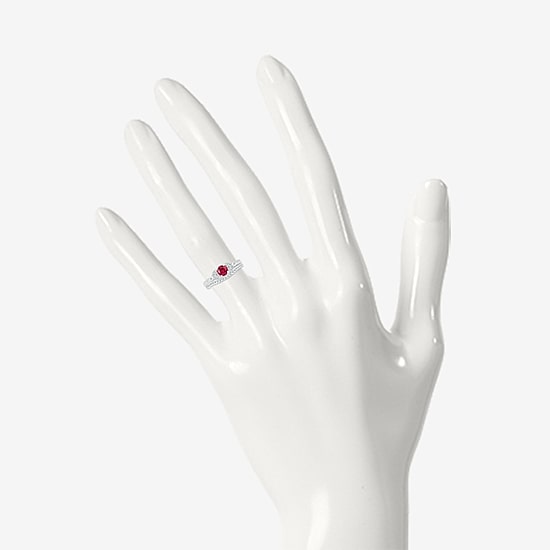 Modern Bride Gemstone Womens Lab Created Red Ruby 14K Gold Bridal Set
