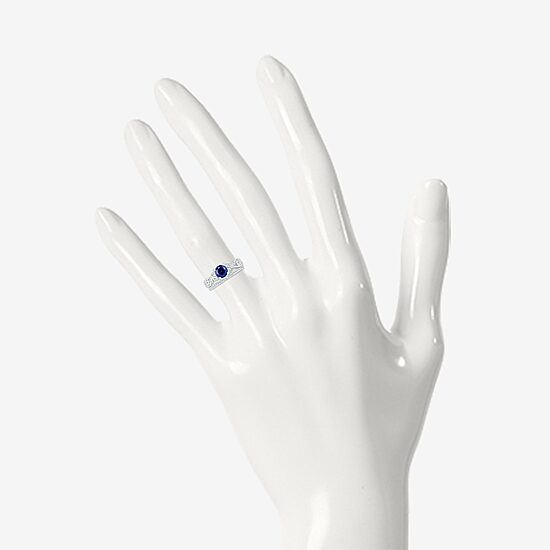 Womens Lab Created Blue Sapphire 14K Gold Bridal Set