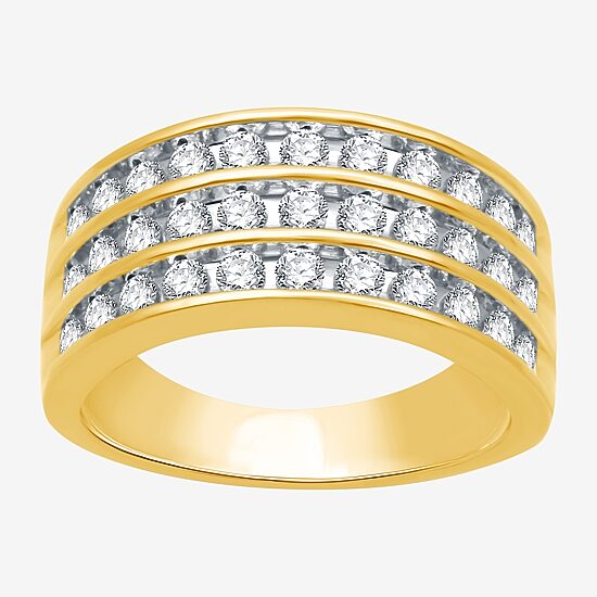 Womens 1 CT. T.W. Natural White Diamond 10K Gold Anniversary Band