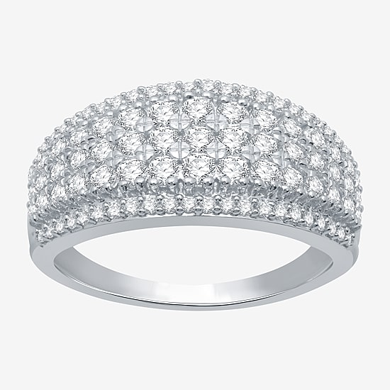 Womens 1 CT. T.W. Natural White Diamond 10K Gold Anniversary Band