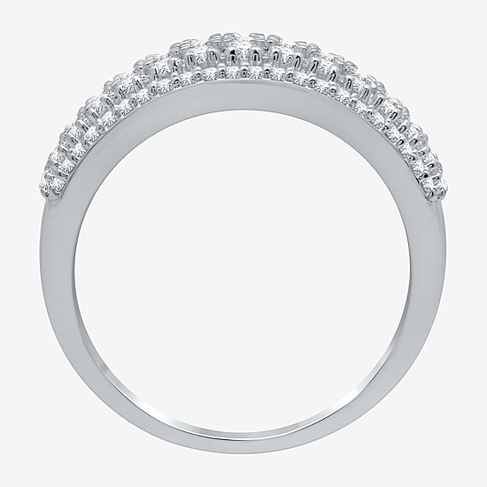 Womens 1 CT. T.W. Natural White Diamond 10K Gold Anniversary Band