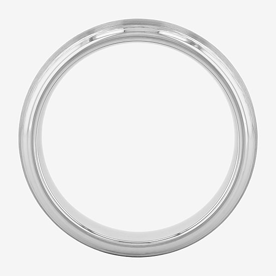  Mens 6mm Tungsten Comfort-Fit Ring