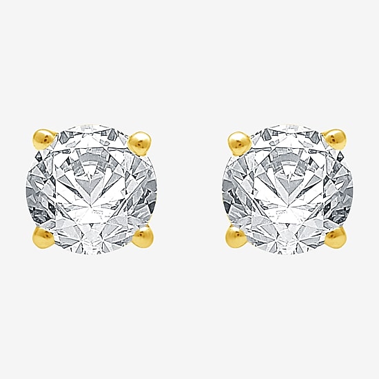Deluxe Collection 3/4 CT. T.W. Natural White Diamond 14K Gold 4.5mm Round Stud Earrings