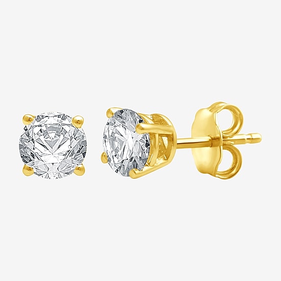 Deluxe Collection 3/4 CT. T.W. Natural White Diamond 14K Gold 4.5mm Round Stud Earrings