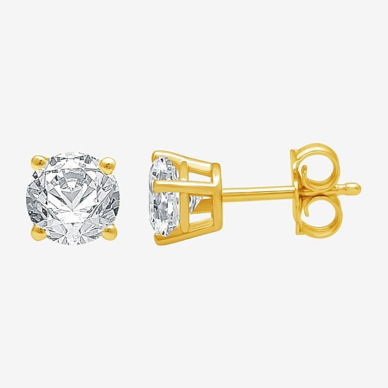 Deluxe Collection 3/4 CT. T.W. Natural White Diamond 14K Gold 4.5mm Round Stud Earrings