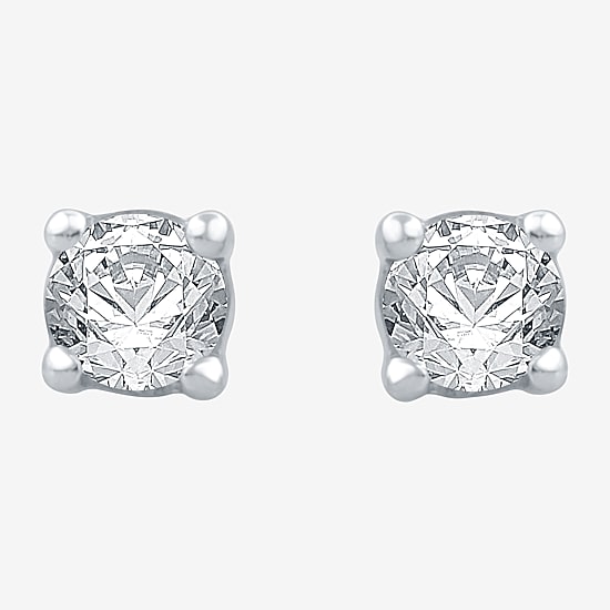 3/8 CT. T.W. Natural White Diamond 10K or 14K Gold Stud Earrings